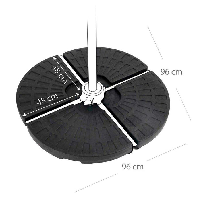 Bază pentru Umbrelă de Soare Aktive 48 x 7,5 x 48 cm Plastic