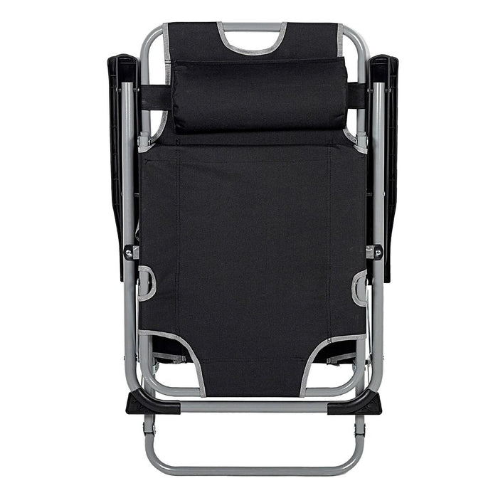 Șezlong inclinat Aktive Negru 177 x 34 x 47 cm