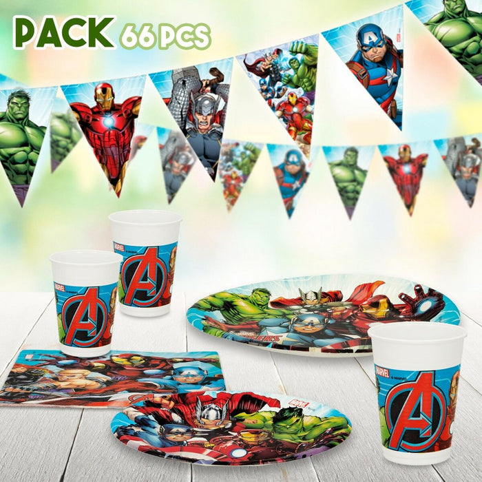 Set Articole de Sărbătoare The Avengers 66 Piese