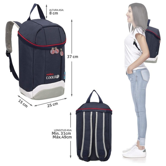 Rucsac-Frigider Colorbaby 80730 Bleumarin 10,6 L PVC (25 x 15 x 37 cm)