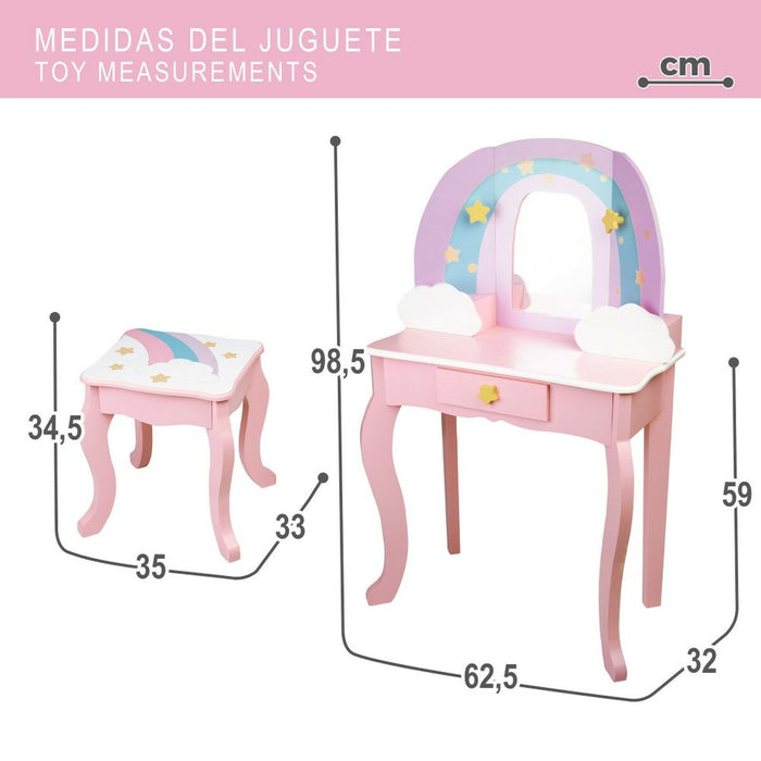 Măsuță de Toaletă cu Baghetă Teamson Roz Jucărie 62,5 x 98,5 x 32 cm
