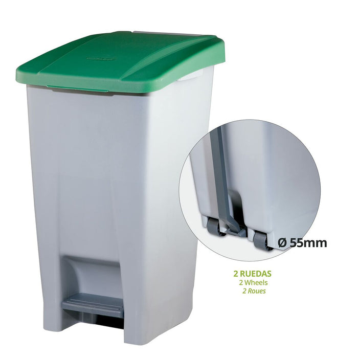 Găleată de gunoi pentru reciclare Denox Verde 60 L 38 x 49 x 70 cm