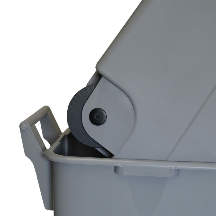 Găleată pentru gunoi, cu roți Denox Gri Maro Plastic 110 L
