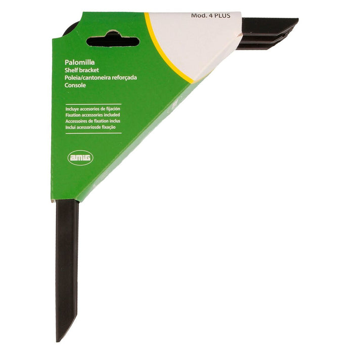 Suport de Perete AMIG 4plus-21110 Rafturi Negru Aluminiu (25 x 15 cm)