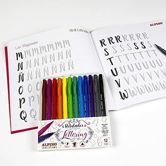 Set de Carioci Alpino Dual Artist 12 Piese Multicolor