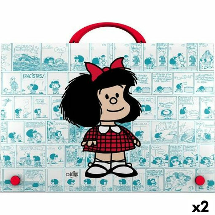 Servietă Grafoplas Mafalda Multicolor A4 (2 Unități)