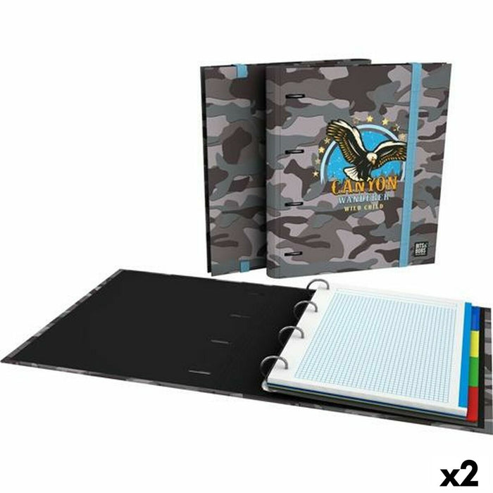 Biblioraft Grafoplas Carpebook Stamps Gri A4 (2 Unități)