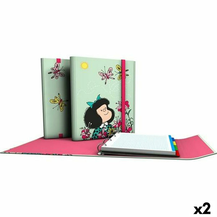 Biblioraft Grafoplas Carpeplús Mafalda  Verde A4 (2 Unități)