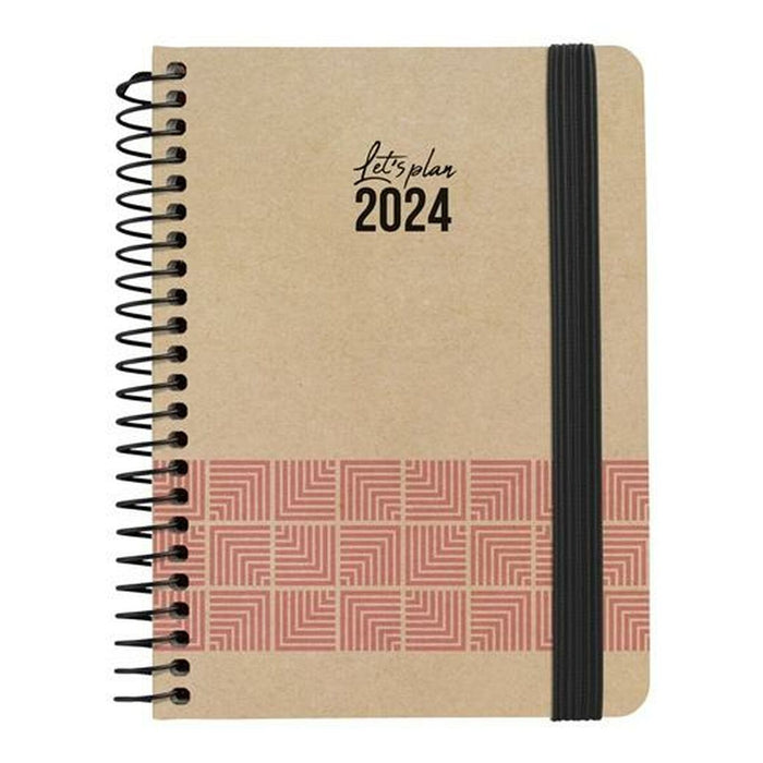 Agendă Grafoplas Nature Maro 2024 Roz A6 10 x 15 cm