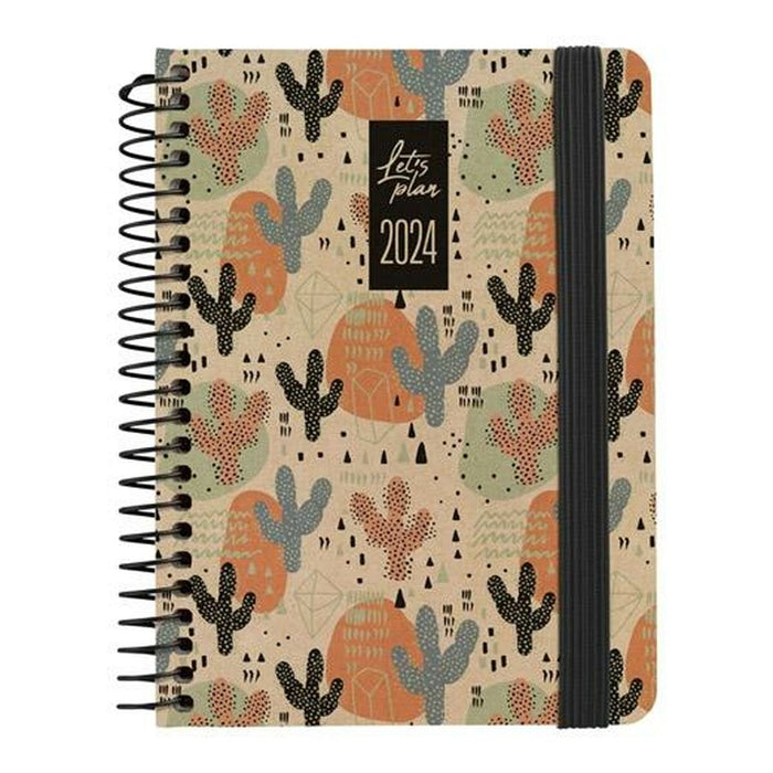 Agendă Grafoplas Nature Maro 2024 Cactus A6 10 x 15 cm