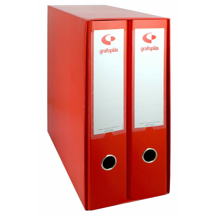 Dosar cu pârghie Grafoplas Roșu Din A4 35 x 29 x 16 cm