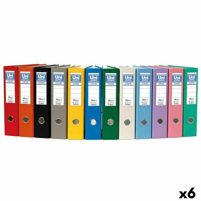 Dosar cu pârghie Unipapel Negru A4 31,8 x 29 x 7,5 cm (6 Unități)