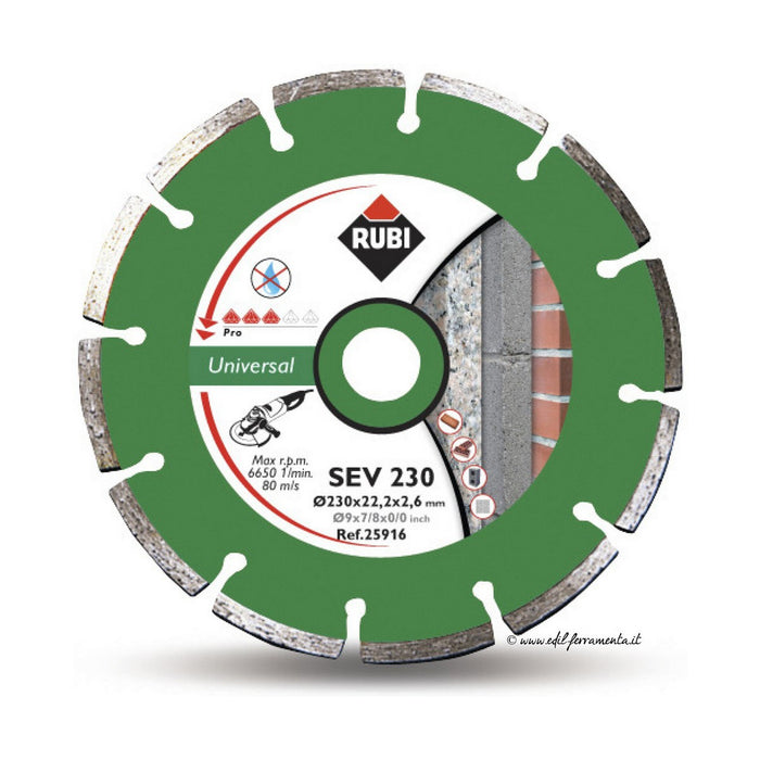 Disc de tăiere RUBI pro 25916 Ø 230 MM