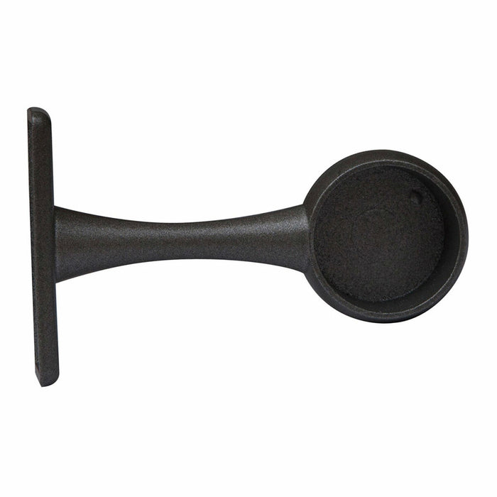 Suport pentru bară de dulap Stor Planet Negru Ø 1,9 cm Finisaj satinat (2 Unități)