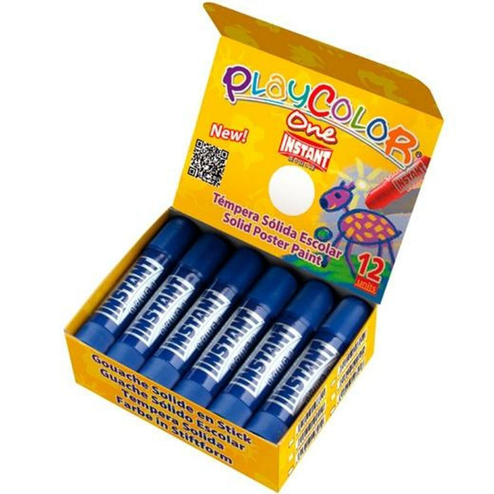 Tempera Playcolor Basic One Solid Albastru închis (12 Unități)