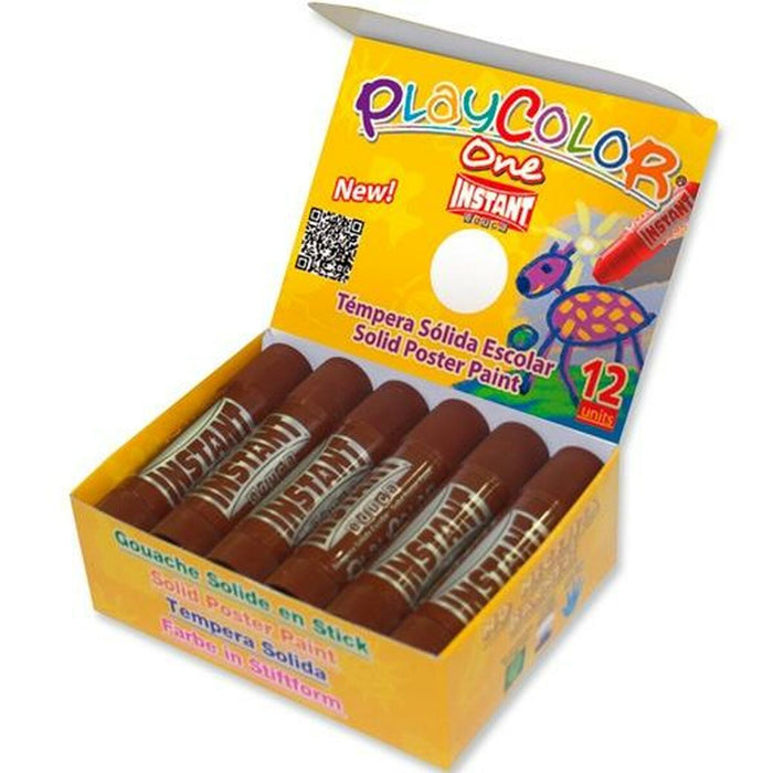 Tempera Playcolor Basic One Solid Maro 12 Piese