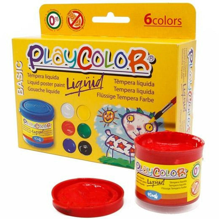 Tempera Playcolor Multicolor 40 ml (12 Unități)