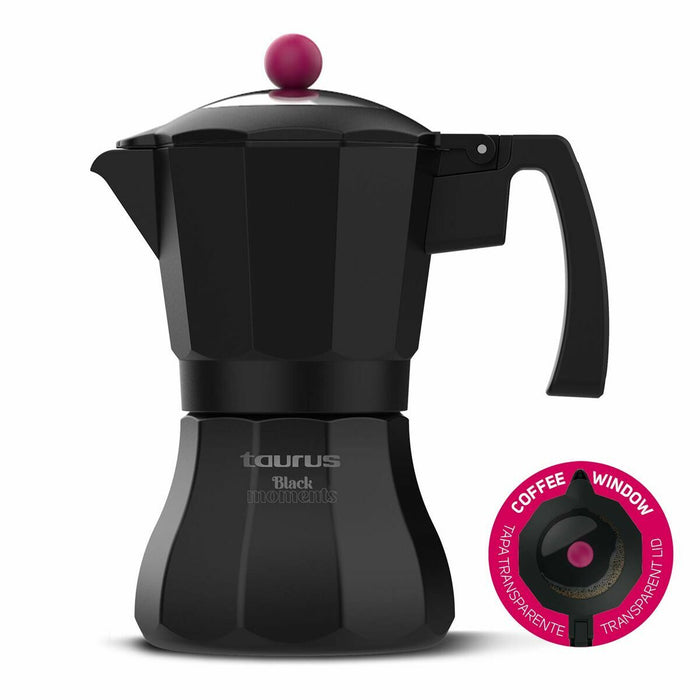 Cafetieră Italiană Taurus KCP9006I Negru Aluminiu 6 Cești