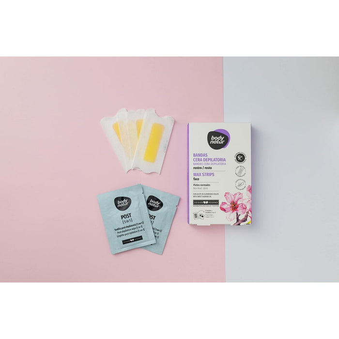 Benzi Epilatoare pentru Față Body Natur DEPILACIÓN BODY NATUR Ulei de Migdale (12 uds)