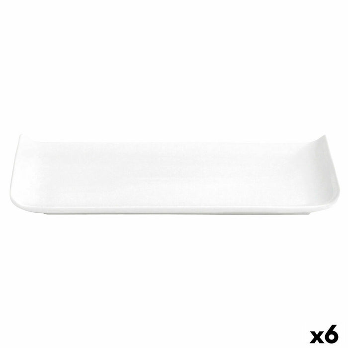 Farfurie Quid Chef Baguette Ceramică Alb (25 x 12 cm) (Pack 6x)
