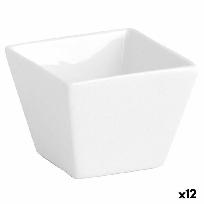 Tavă pentru gustari Quid Chef Ceramică Alb (12 Unități) (Pack 12x)
