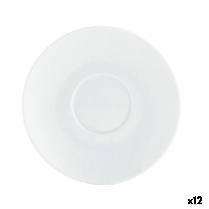Farfurie Quid Basic Cafea Ceramică Alb (12,5 cm) (Pack 12x)