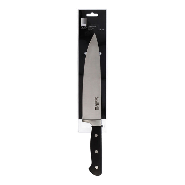 Cuțit Chef Quid Professional Inox Chef Black Negru Metal 20 cm (Pack 6x)