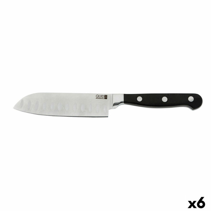 Cuțit Santoku Quid Professional Inox Chef Black Negru Metal (13 cm) (Pack 10x)