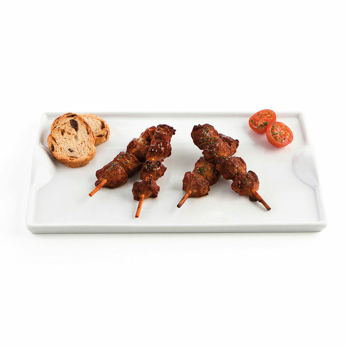 Tavă pentru gustari Quid Gastro Fun Ceramică Alb (25,5 x 15,5 cm) (Pack 6x)