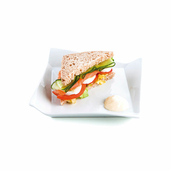 Farfurie Quid Gastro Fresh Sandwich Ceramică Alb (17,5 cm) (8 Unități)