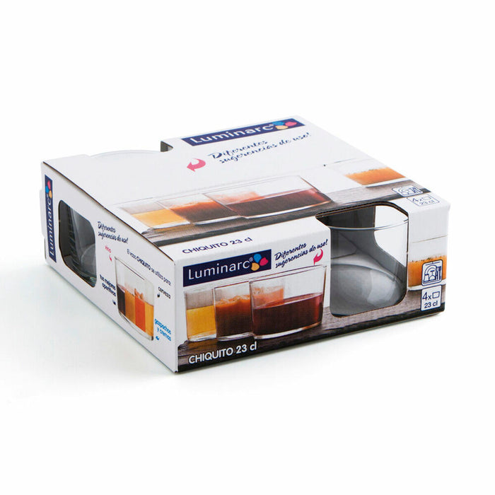 Set de pahare Luminarc Chiquito Transparent Sticlă (230 ml) (4 Unități)