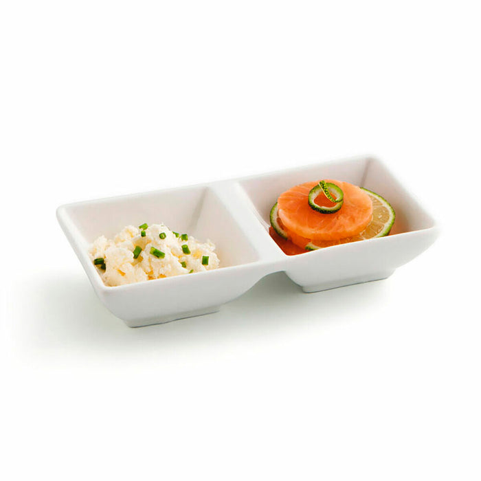 Tavă pentru gustari Quid Select Ceramică Alb 15 x 7 cm (12 Unități) (Pack 12x)