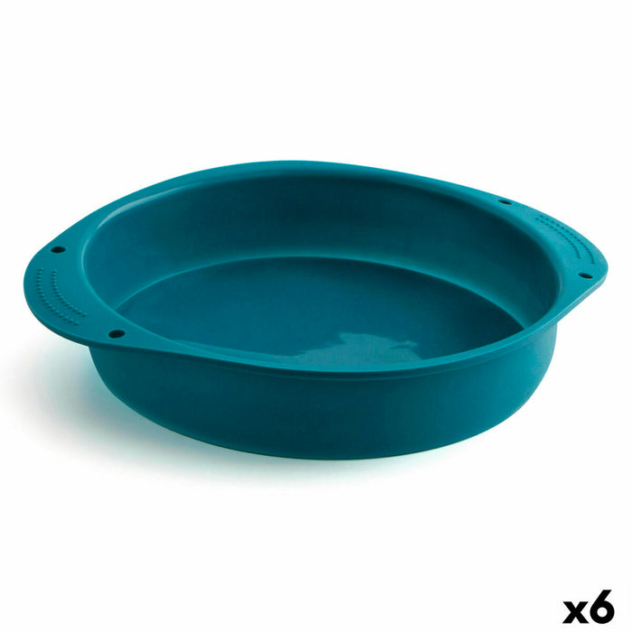 Formă de tort detașabilă Quid Silik One Albastru Plastic (29 x 24 cm) (Pack 6x)