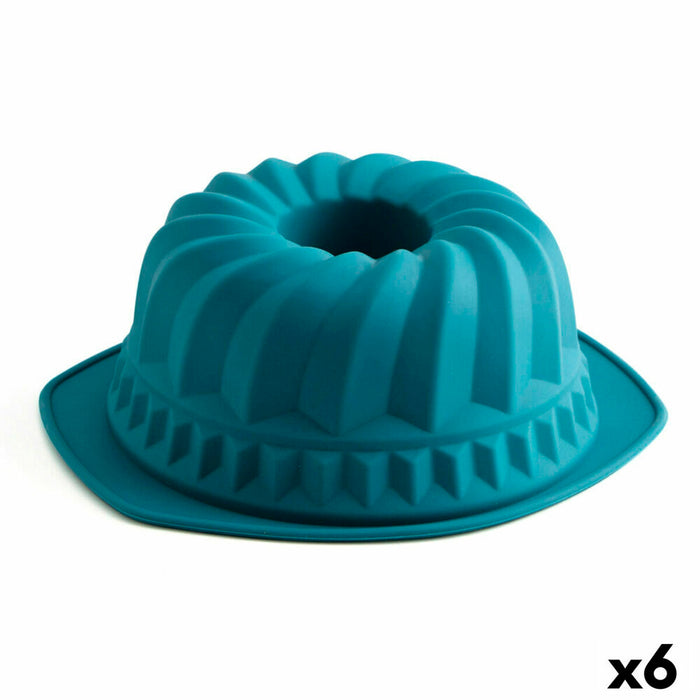 Formă de tort detașabilă Quid Silik One Albastru Plastic (24,3 x 28,4 cm) (Pack 6x)