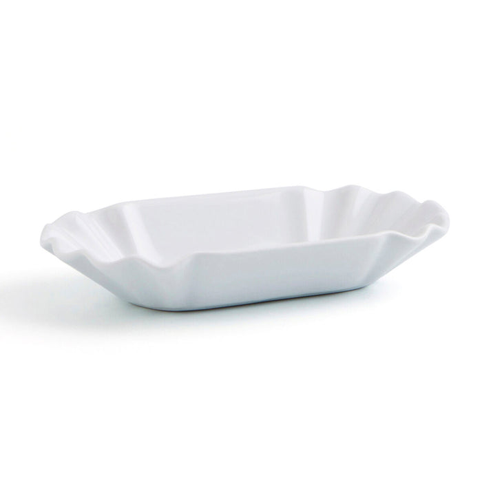 Tavă pentru gustari Quid Gastro Fun Alb Ceramică 20,5 x 11 x 3,5 cm (12 Unități) (Pack 12x)