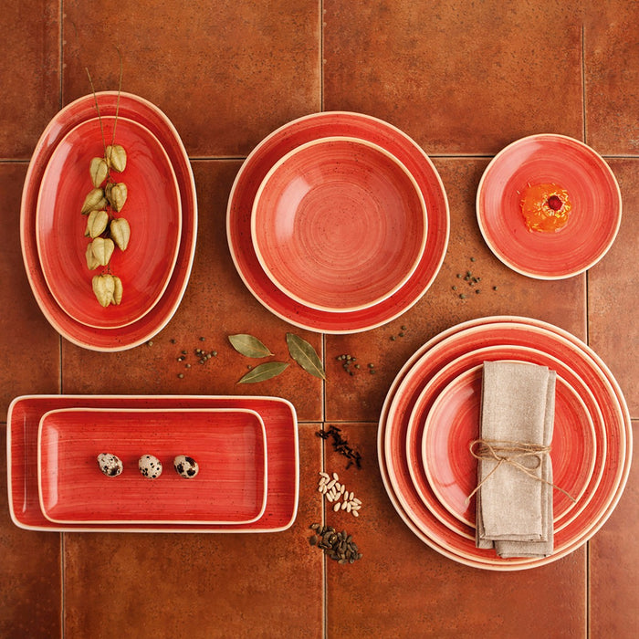 Platou pentru Servire Ariane Terra Roșu Ceramică 26 cm