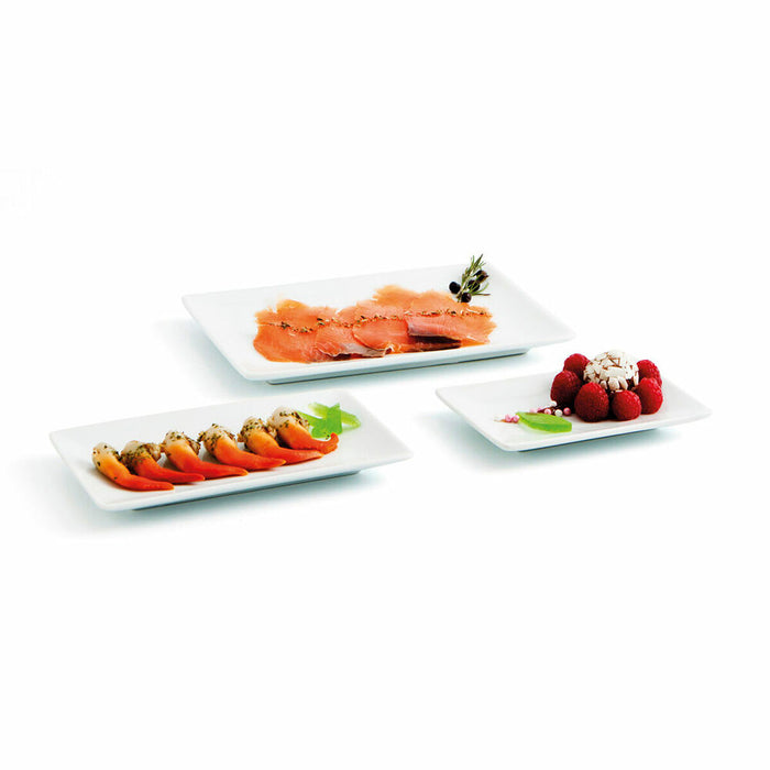 Farfurie Quid Gastro Fun Mic Alb Ceramică 16,5 x 9,5 x 2 cm (6 Unități) (Pack 6x)