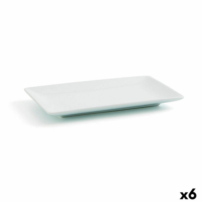 Farfurie Quid Gastro Fun Mic Alb Ceramică 16,5 x 9,5 x 2 cm (6 Unități) (Pack 6x)