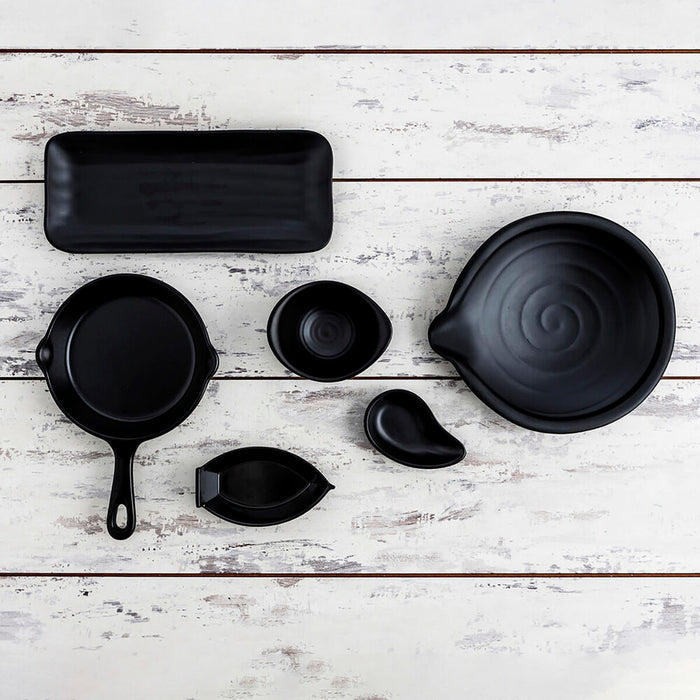 Tigaie pentru servit aperitive Quid A'bordo Negru Plastic (12 Unități) (Pack 12 x)