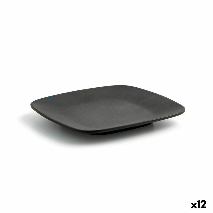 Farfurie Quid Select Negru Plastic Melamina 14,3 x 1,5 cm (12 Unități) (Pack 12x)