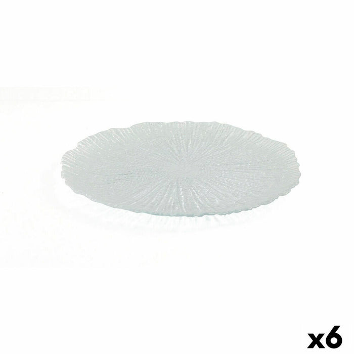 Platou Plat Quid Mar De Viento Transparent Sticlă Ø 28 cm (6 Unități) (Pack 6x)