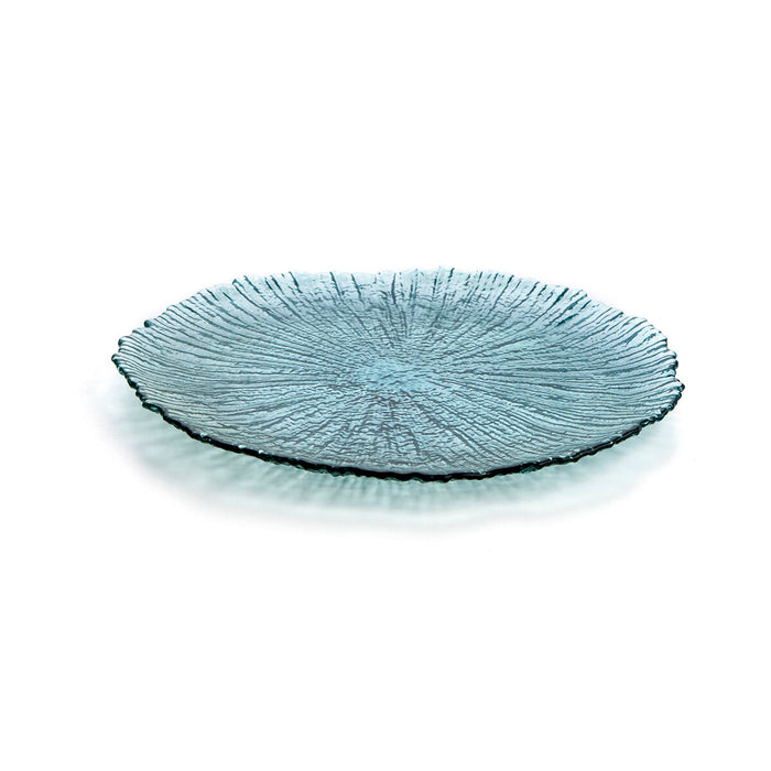 Platou Plat Quid Mar De Viento Turquoise Sticlă Ø 32 cm (6 Unități) (Pack 6x)