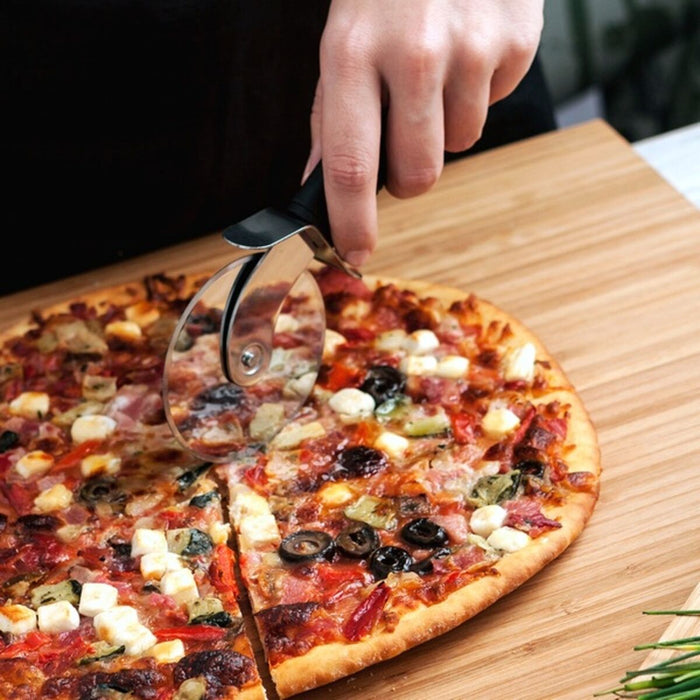Tăietor de Pizza Quid HÁBITAT Negru Metal 23 x 9 x 3 cm