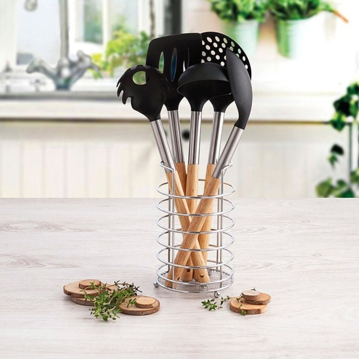 Set de Ustensile pentru Bucătărie Quid Baobab Plastic (12,5 x 12,5 x 36 cm) (6 pcs)