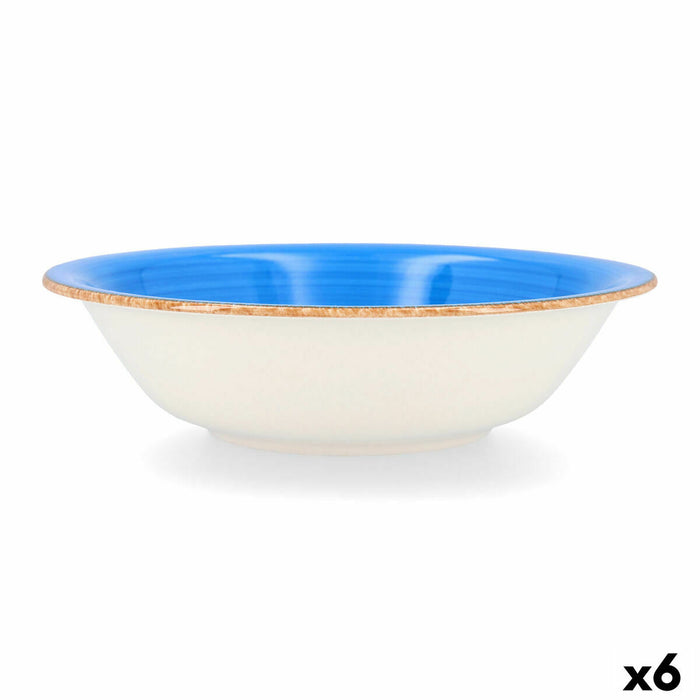 Salatieră Quid Vita Ceramică Albastru (23 cm) (Pack 6x)