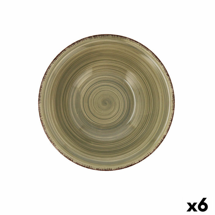 Bol Quid Natura Vita Ceramică Verde (18 cm) (Pack 6x)