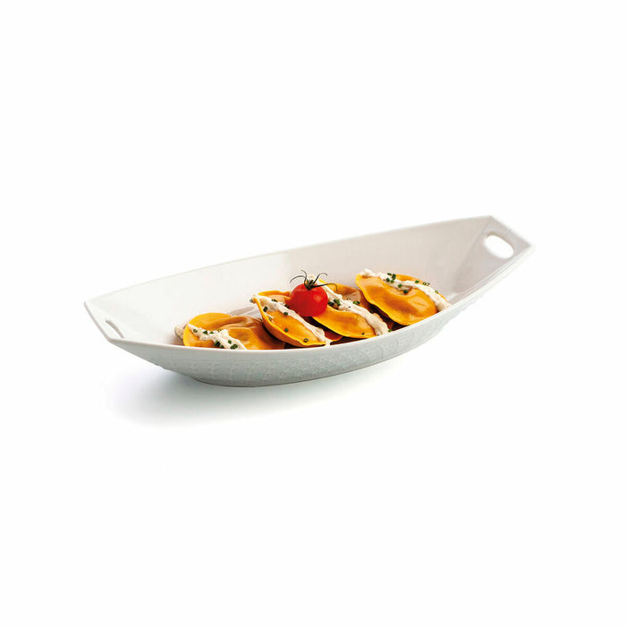 Platou pentru Servire Quid Gastro 30 x 14,5 x 6 cm Ceramică Alb (6 Unități)