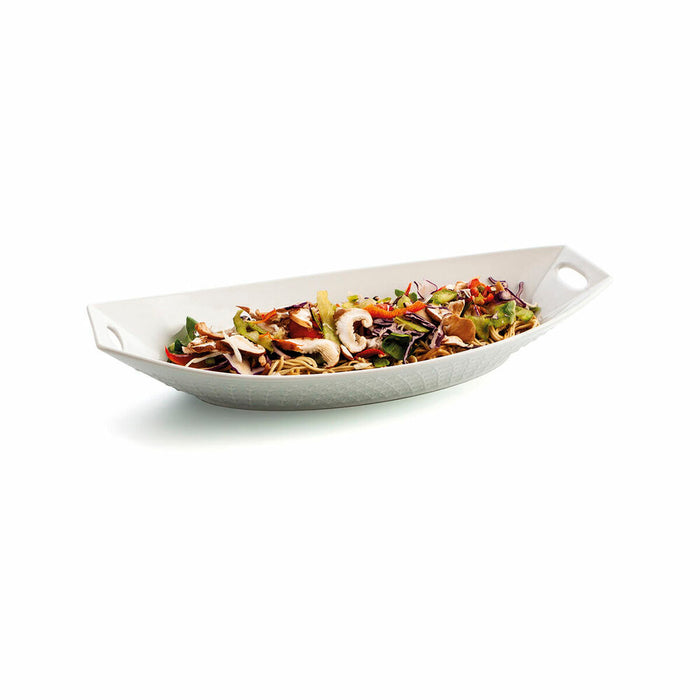 Platou pentru Servire Quid Gastro Ceramică Alb (39,5 x 19 x 8 cm) (4 Unități)