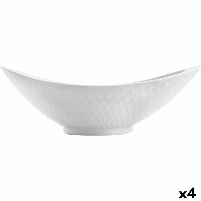 Platou pentru Servire Quid Gastro Ceramică Alb (28,2 x 15,5 x 9 cm) (Pack 4x)