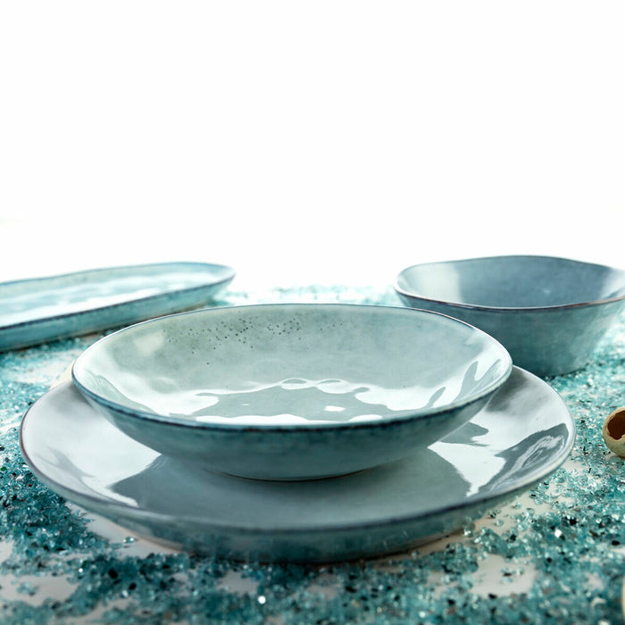 Farfurie Adâncă Quid Boreal Albastru Ceramică 21 cm (6 Unități)